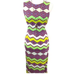 Charlie Jade Multi Colored Diamond Print Maxi Dress